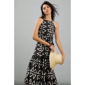 Corey Lynn Calter Keyanna Dress Sleeveless Midi Geometric Print Capsule‎  Small